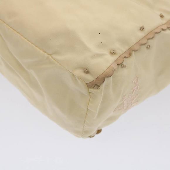 PRADA Tote Bag Nylon Beige Auth cl759 - Picture 16 of 16